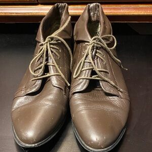Women’s Brown Leather vintage Allison Chase Ankle Boots